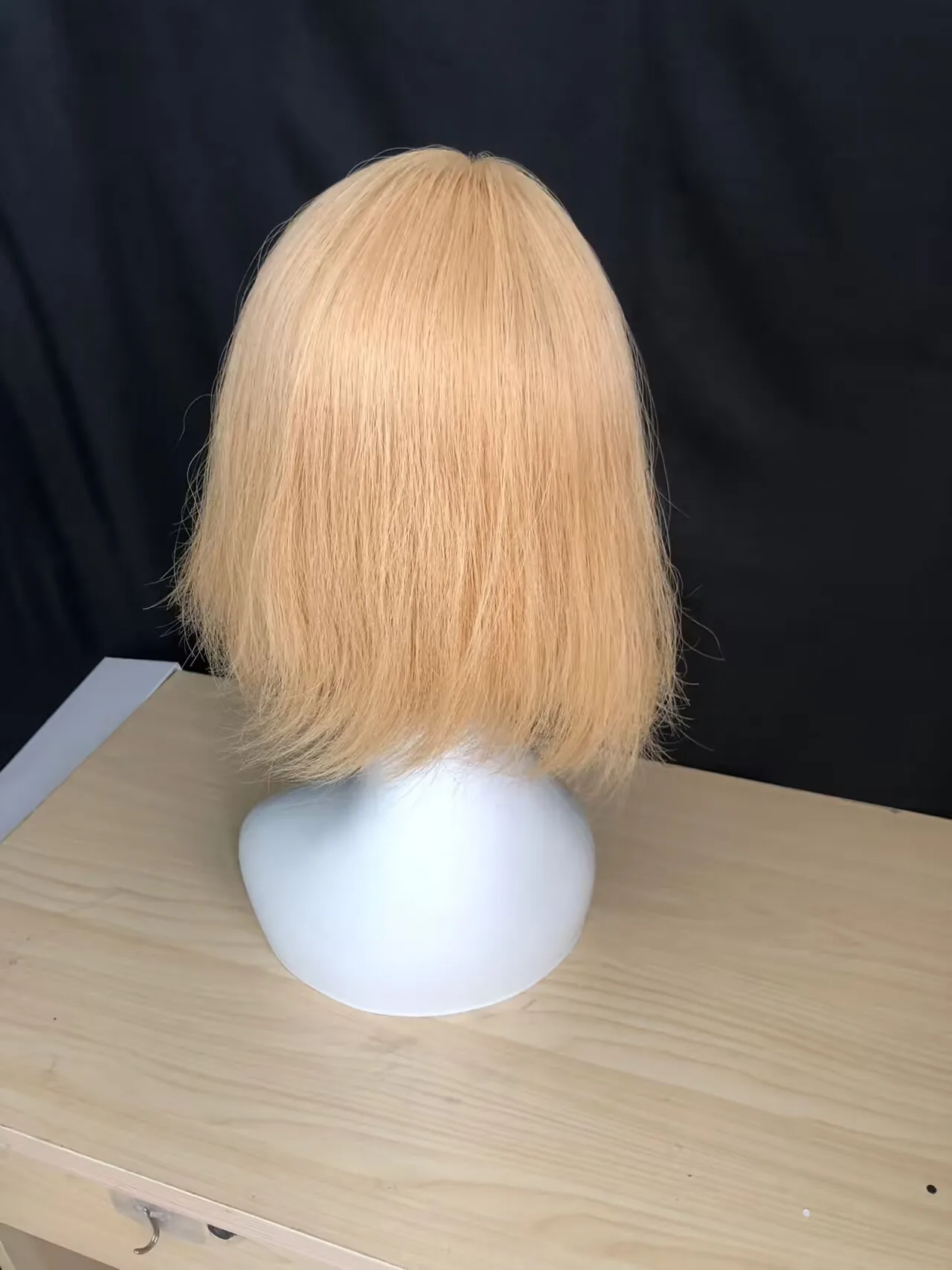 J Topper mono skin top silk top 11&ldquo; cap size 7"*7" blonde virgin hair naturalness One picture one physical object
