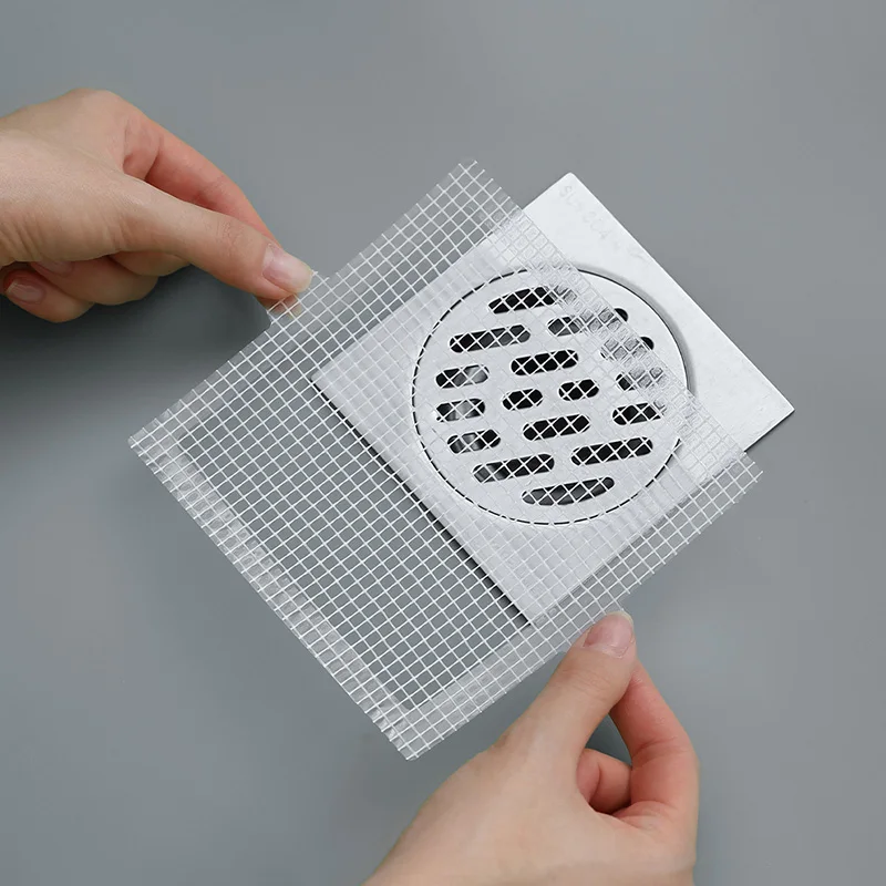 10PCS Disposable Shower Drain Hair Catcher Mesh Stickers Bathroom Kitchen Drain Cover Anti-blocking shower drain catcher,hair drain catcher,hair drain filter,floor drain hair filter,floor drain hair catcher,drain hair catcher