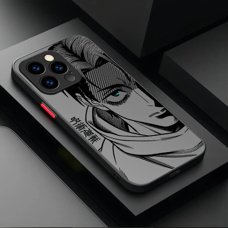 Jujutsu Kaisen Matte Finish Phone Case with Gojo Satoru and Yuta Design