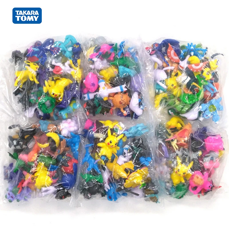 144 стильная фигурка покемона, игрушка, аниме фигурка Пикачу, модель, декоративный декор, сборный маленький набор, Детский Рождественский подарок