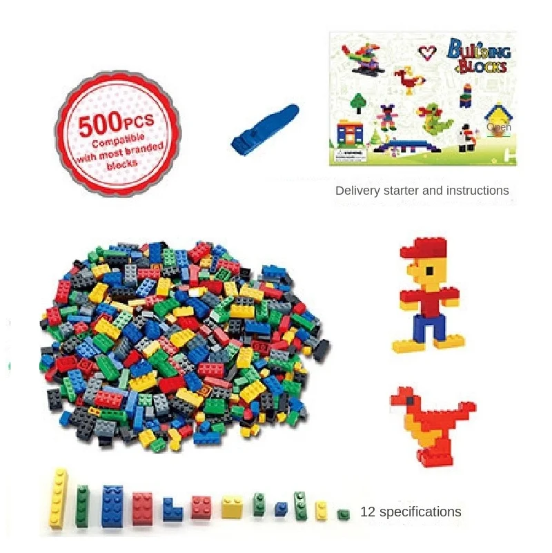 Children Building Block Toys 1000pcs Creative Educational Construction Bulk DIY Building Blocks Montessori Small Granule Toy - 6