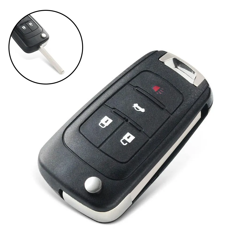 

Fob Cover Car Key Shell Remote Black Flip Fob Case Folding Key Free Cutting Car Interior Accessories High Quality