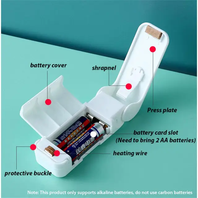 Mini Tömítőgép Hordozható Hő Tömítés Műanyag Csomagoló Táska Handy Matrica És Tömítések Az Ételek Snack Tömörítő Kliphez - Image 6
