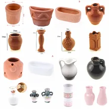 

Ceramic 1: 12 Dollhouse Miniature Toy Porcelain Decoration Vase Pot Accessories Decorative Doll House Miniatures Accessories