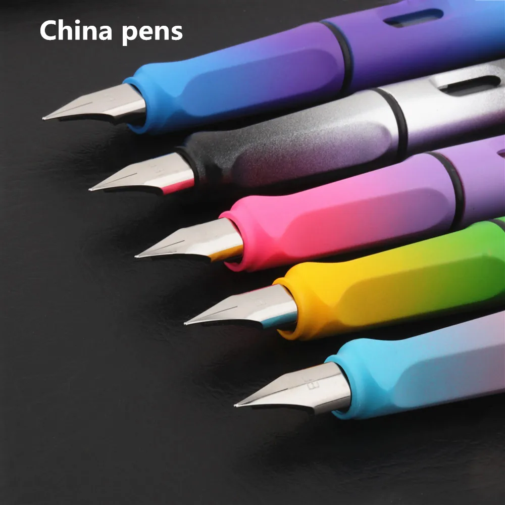 777 Mixed colors Business Office Fountain Pen student School Stationery Supplies ink nibs