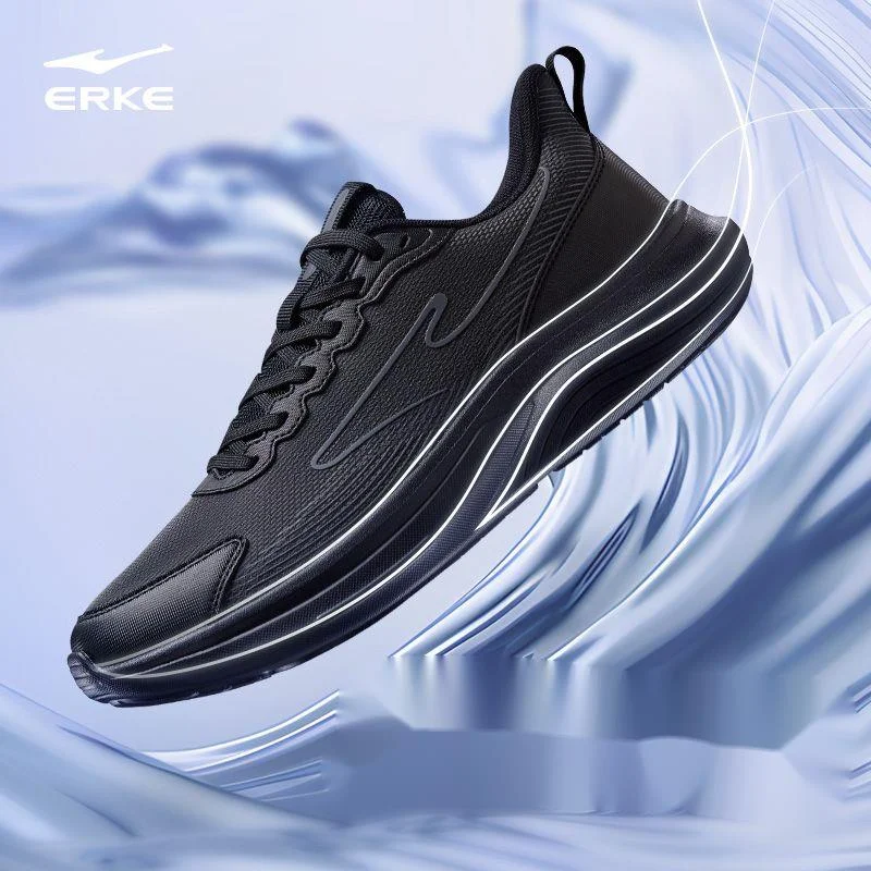 Hongxing Erke Yunyi pour hommes, chaussures de course imperméables, légères et rebondissantes avec semelle souple_voghion.com
