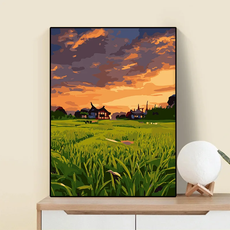 

2922541 Landscape painting hanging painting sofa background wall decoration entry porch oil painting