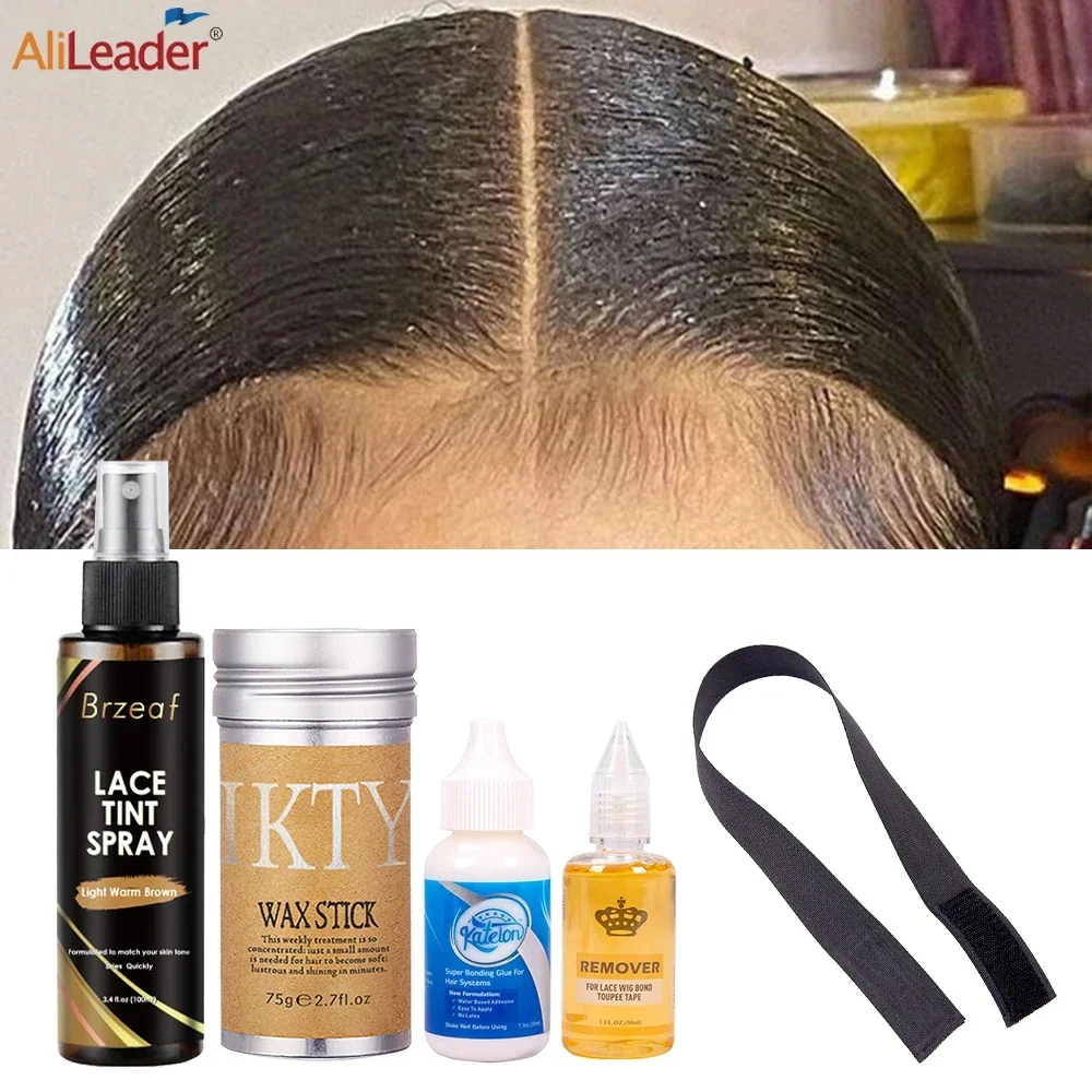 Edge Control Wax Stick Lace Tint Spray Melt Head Band Lace Wig Colla Per Parrucche In Pizzo Parrucca Professionale Che Indossa Set Di Strumenti