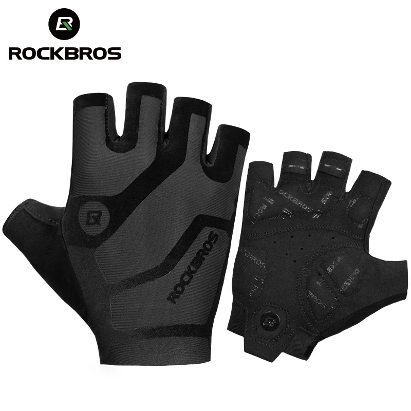 Cycling Gloves Men Breathable Shockproof Summer Fingerless MTB Mountain Bicycle Sports