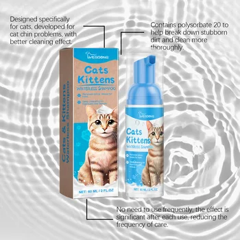 Waterless Dog Shampoo Moisturizing Hair Body Deodorizing Dry Cleaning Body Wash Conditioner Itch Relief Mite Pet No Washing Gel 3