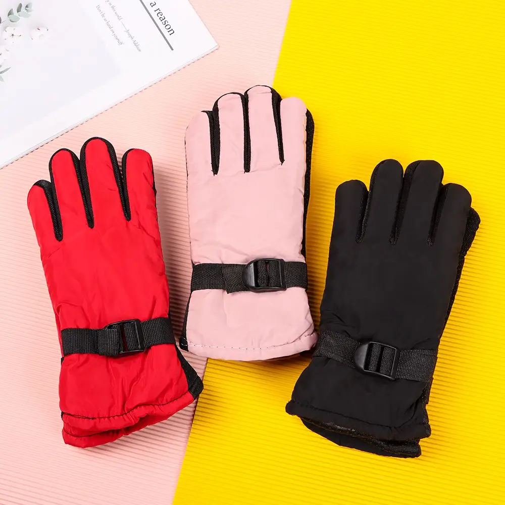 

1Pair Winter Long-sleeved Mitten Waterproof Warm Adult Kids Boys Girls Gloves Ski Children Snow Outdoor Thicken Warm Ski Gloves