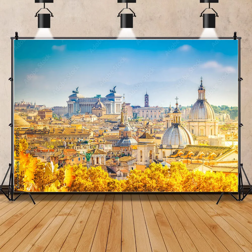 

SHENGYONGBAO Art Cloth Background European Landscape Famous Scenic Spots Street Night Scene Photography Background Props OZ-05