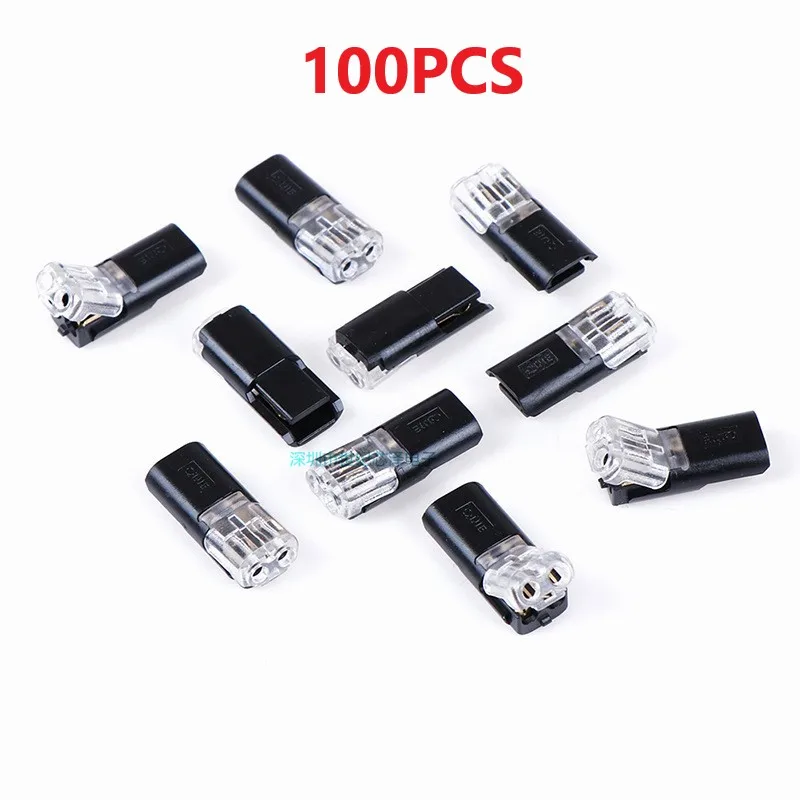 Connecteur enfichable à double fil avec connecteur de verrouillage,  connecteurs d'épissure rapide de fil 24AWG, CriAJpolitics pour câble, 50  pièces, 100 pièces - AliExpress