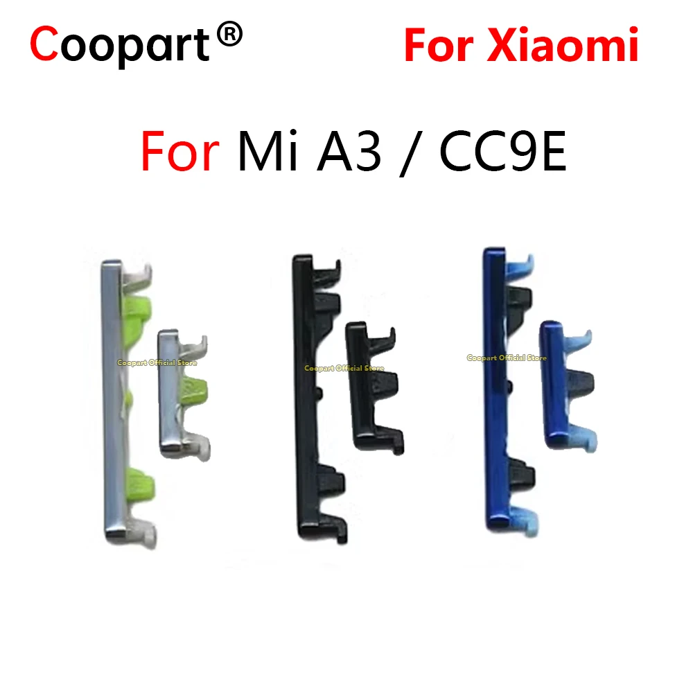 

1Set/Lot New Power Volume Side Buttons Key For Xiaomi Mi A3 CC9E MiA3 Volume Power Up Down Button Replacement Parts