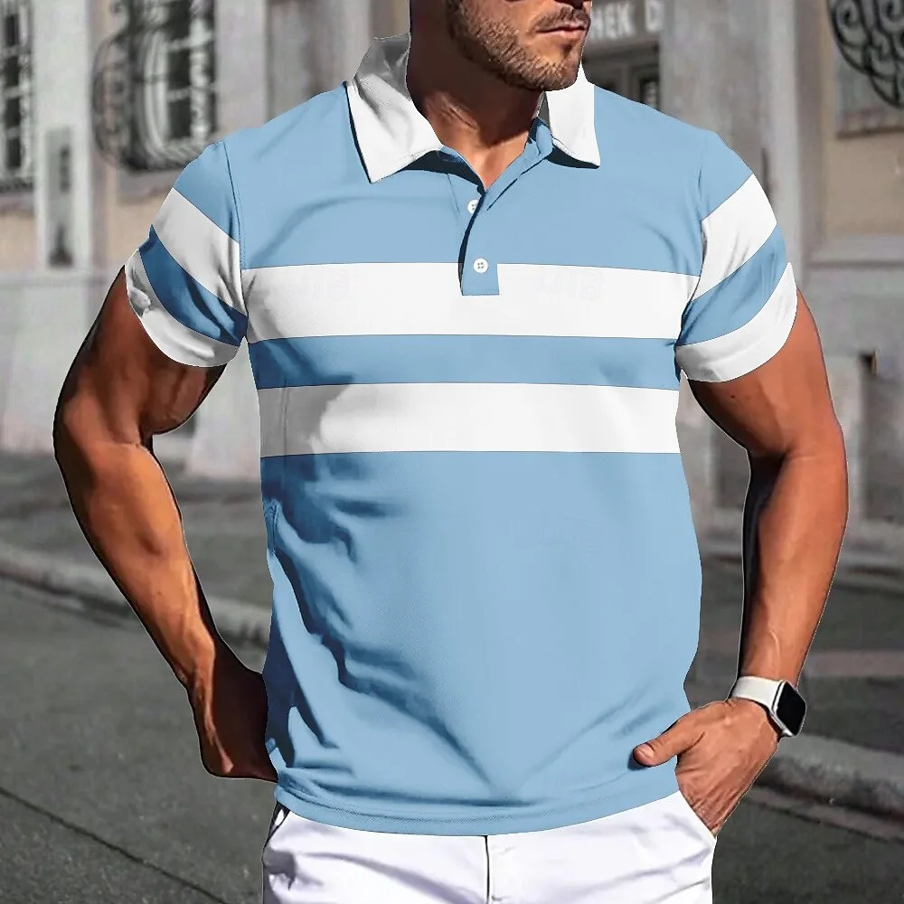 Summer Luxury Polo Shirt Mens Polo Large T Shirts Stritching Shorts Sleeve Turn-down Collar Business Tee Shirt Sweatwear 3XL 4
