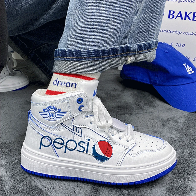 Warrior Original Sakura PepsiCo Branded Print Shoes for Men Limited Edition Couple Casual Board Shoes Male Sneakers Free Shippin 3