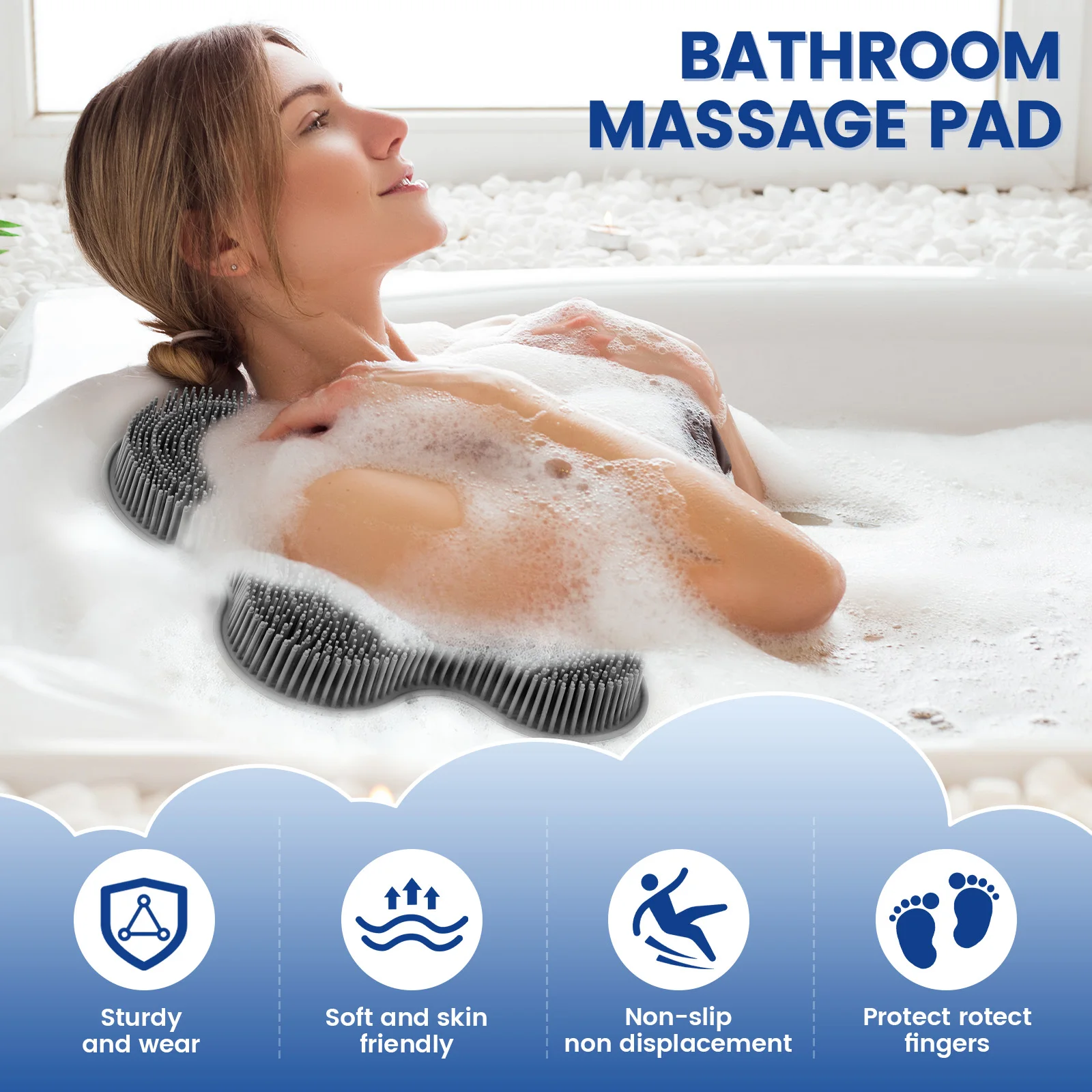 Shower Scrubber Soft Bristles