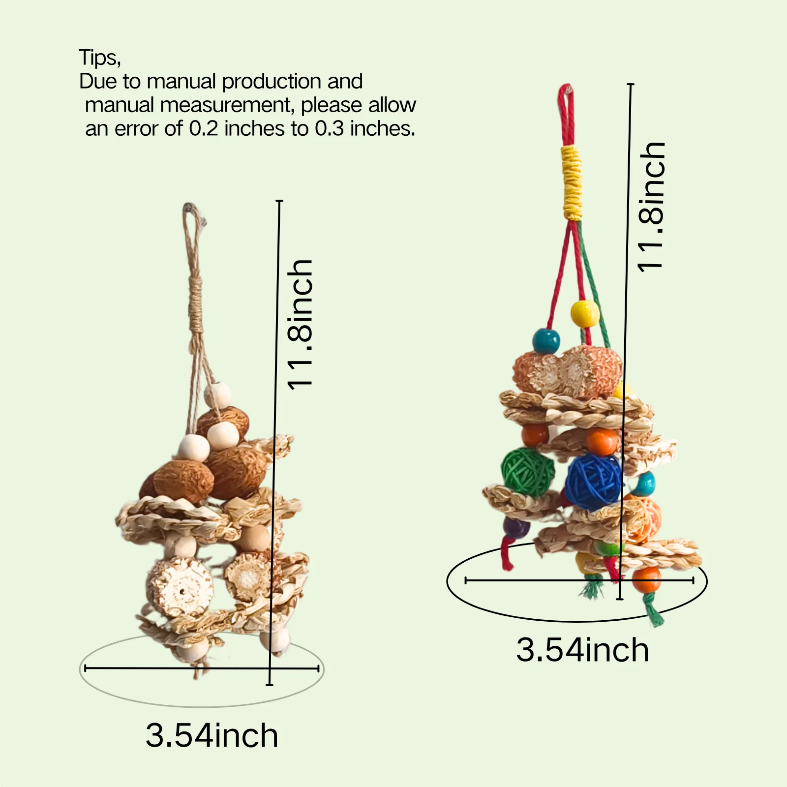 Natural Corn Cob Bird Toy 6