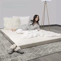 Portable Foldable Mattress Queen with Memory Foam & Washable Cover, Tri-Folding Floor Bed, Camping, Fold Up Guest Bed 1