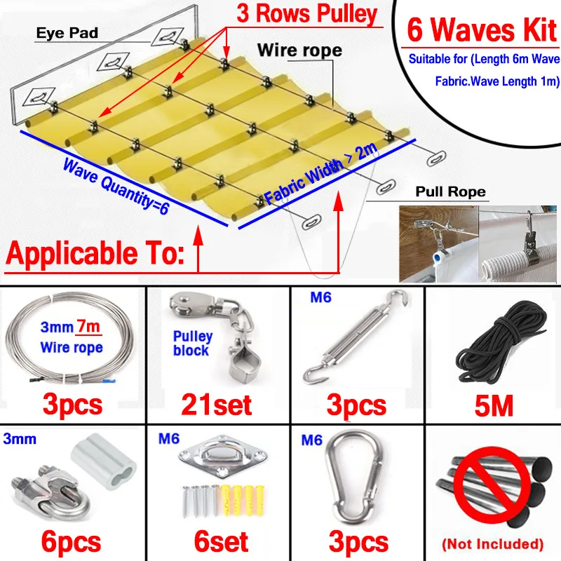 3 Rows Kit-6 Waves