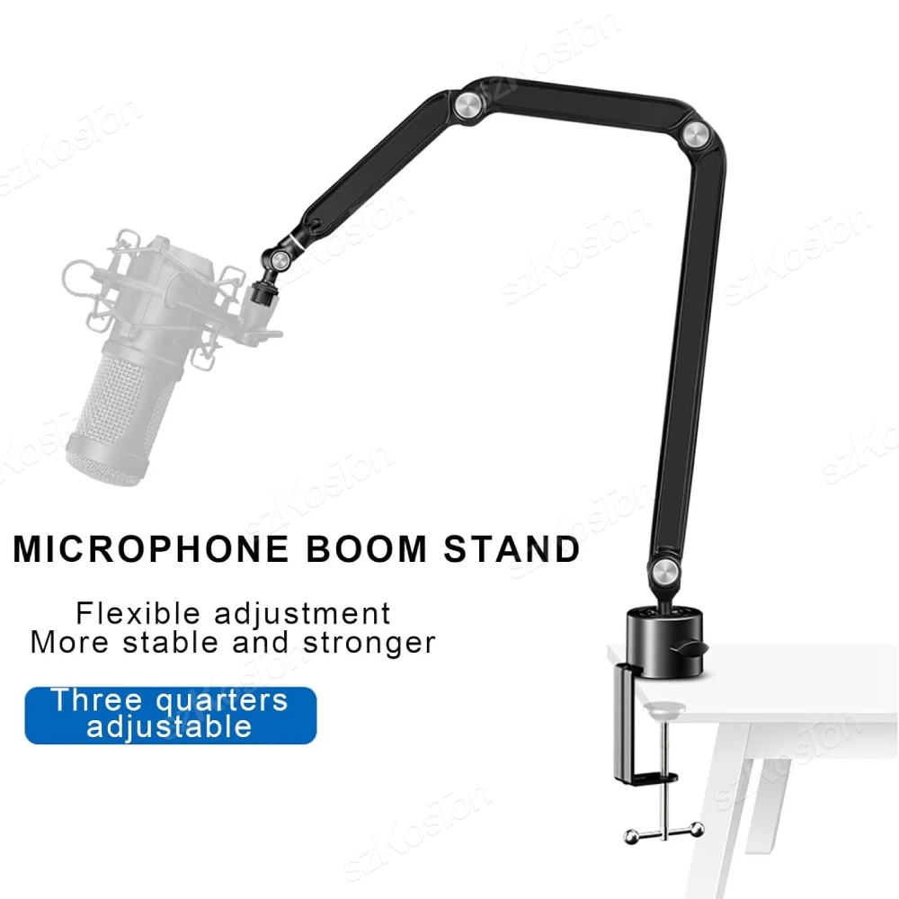 Microphone Boom Arm Streaming Recording Studio Adjustable Microphone Stand for Blue Yeti Shure SM7B AM8 A8 A6V K688 K669 Mic microphone stand