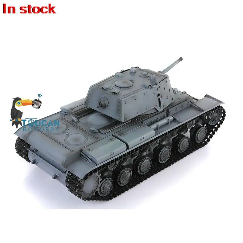 2.4G HENG LONG 1/16 Gray 7.0 Soviet KV-1 RC Tank 3878 Full Metal Tracks Wheels RTR Radio Models Speaker Machine Gun Toys TH17483 3