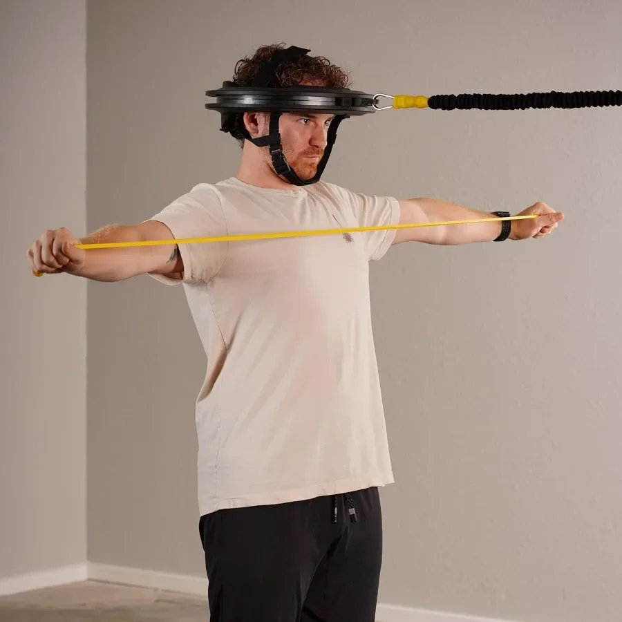 Resistance Band, Durable Exercise Band with Steel Carabiners for Neck Training, Strength Workouts, Stretching, and Rehab