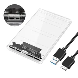 Transparent 2.5-Inch USB 3.0 External Hard Drive Enclosure (USB TO MICRO)
