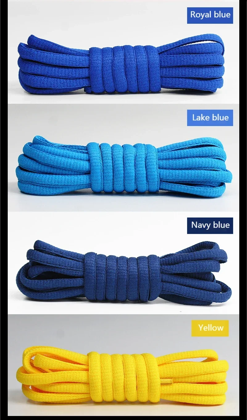 1 Paar ovale Saiten, langlebig, ohne zu verblassende Schnürsenkel, halbrund, sportliche Schnürsenkel für Laufschnürsenkel, Sneakers, Schnürsenkel, Schuhe – Detail 11
