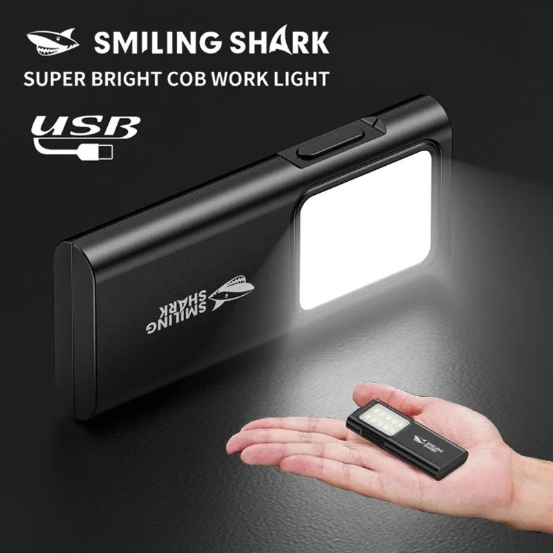 Mini Rechargeable Worklight,COB Floodlight Pocket Flashlight,with Clip Design,for Outdoor Running, Hiking