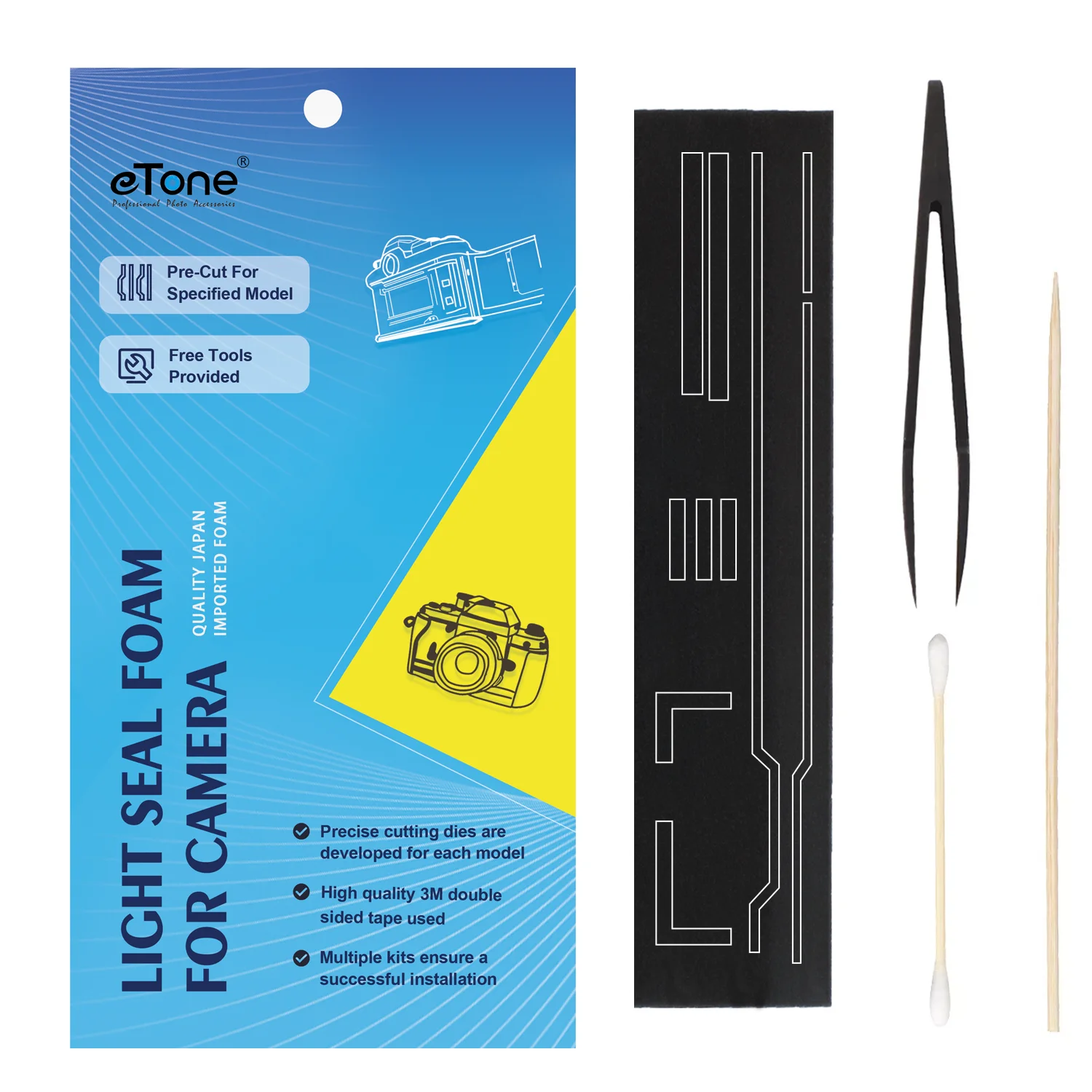 Self Adhesive Light Proof Seal Foam Sponge Custom Repair Kits For Canon AE-1 Camera Photography Accessories eTone