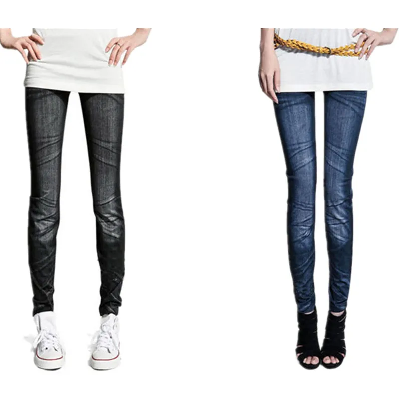 DOIAESKV Women's Skinny Denim Leggings Stretchy Slim Leggings Comfortable Fashion Sexy Jean Pants 3