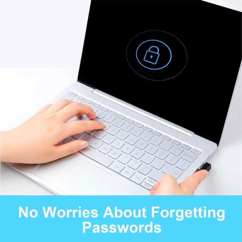 USB Fingerprint Key Reader Window Hello Fingerprint Reader for Windows10/11 Computer User Friendly Secure Logins