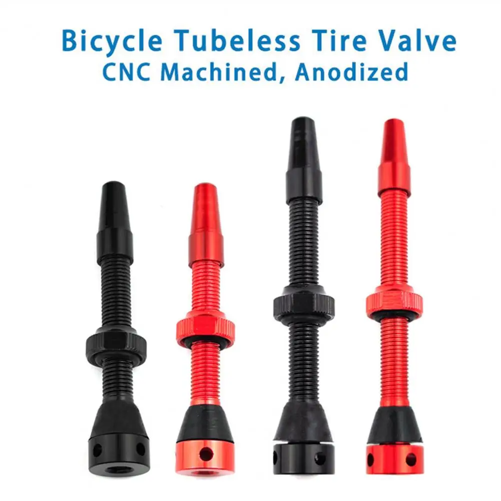 

1 Set Tubeless Valve Kit With Wrench CNC Machined Metal Stem And Caps Replacement 44/60mm MTB Bike Tubeless Tire Presta Valve