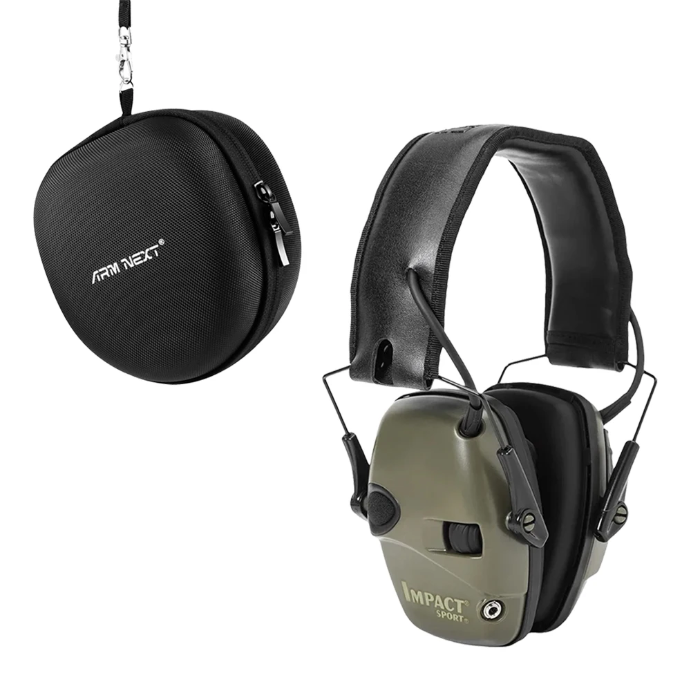 

Impact Sports Anti-noise Electronic Shooting Earmuff Tactical Hunting Hearing Protective Headset with Hard Storage Case
