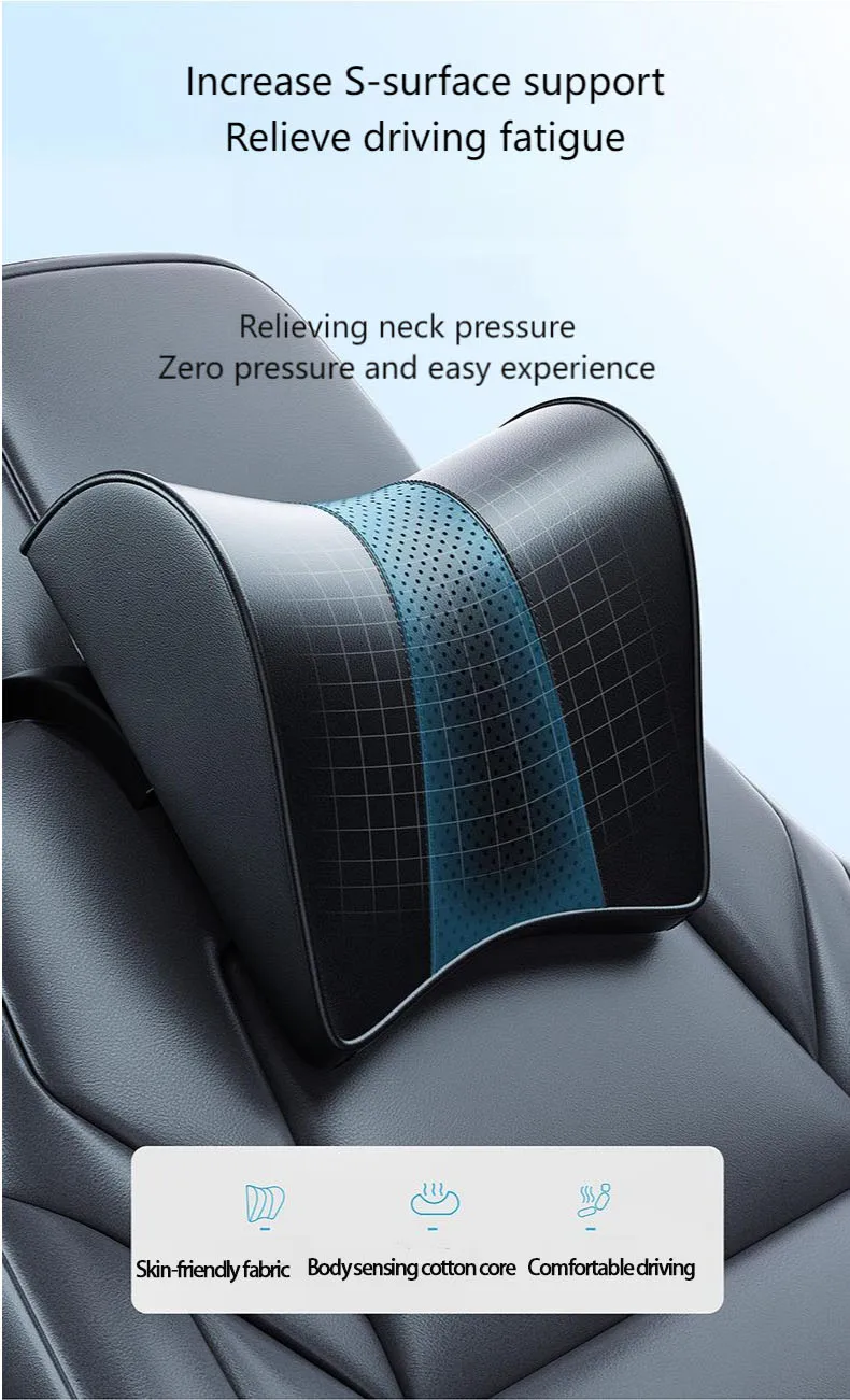 For Adjustable neck protector leather headrest for Tesla Model Y Juniper 2025 Mo