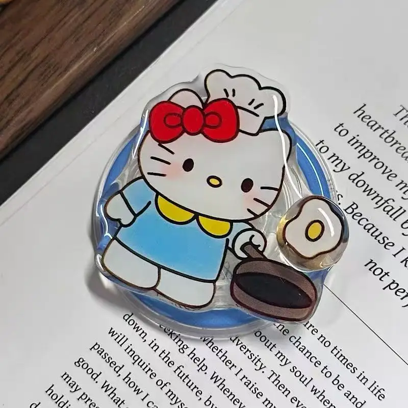Sanrio Hello Kitty Rotate For Magsafe Magnetic Phone Grip Tok Griptok Stand For iPhone Foldable Wireless Charging Case Holder