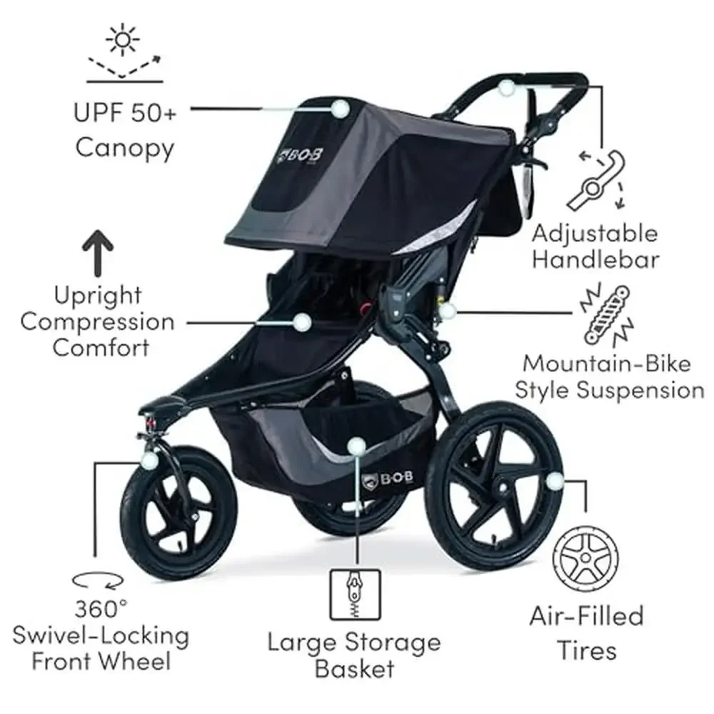 Versatile Jogging Stroller with All Terrain Suspension System 3
