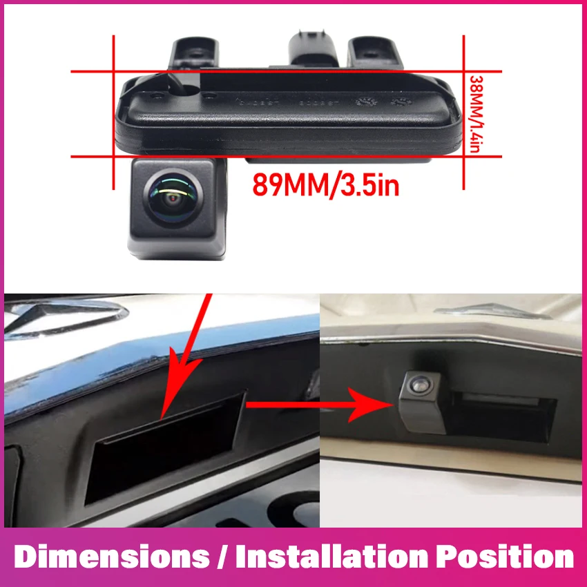 170 ° AHD 1080P Stamm Griff Fahrzeug Rückansicht Auto Kamera Für Mercedes Benz E Klasse W212 S212 2009 ~ 2016 Parkplatz Android Monitor – Detail 1