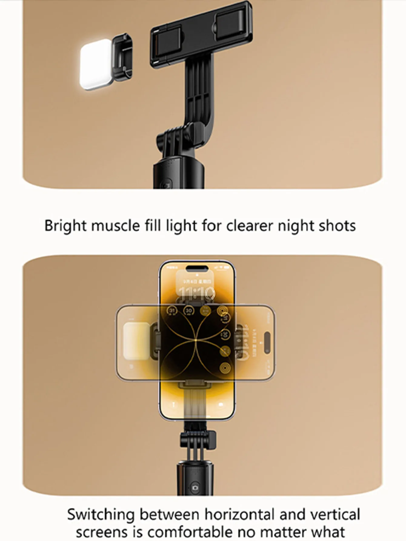 170cm/67inch Selfie Stick Tripod, With fill light, Extendable Aluminum Tripod With Bluetooth Remote,Compatible With lPhone And A 5