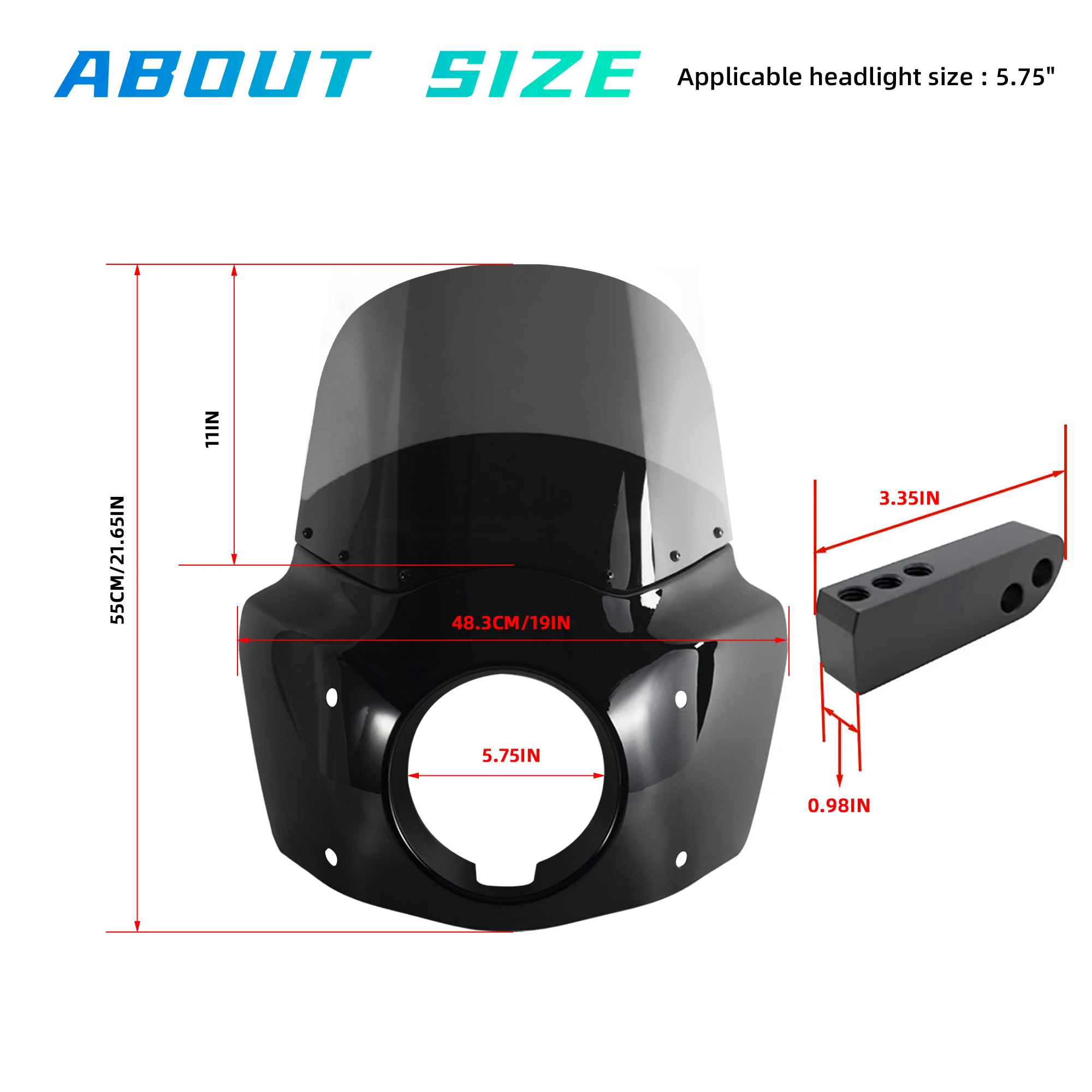 11 inch Windshield Front Fairing For Road Warrior Fairing For Dyna Super Glide 06-14 FXBB Softtail Street Bob 18-22 FXCW Rocker