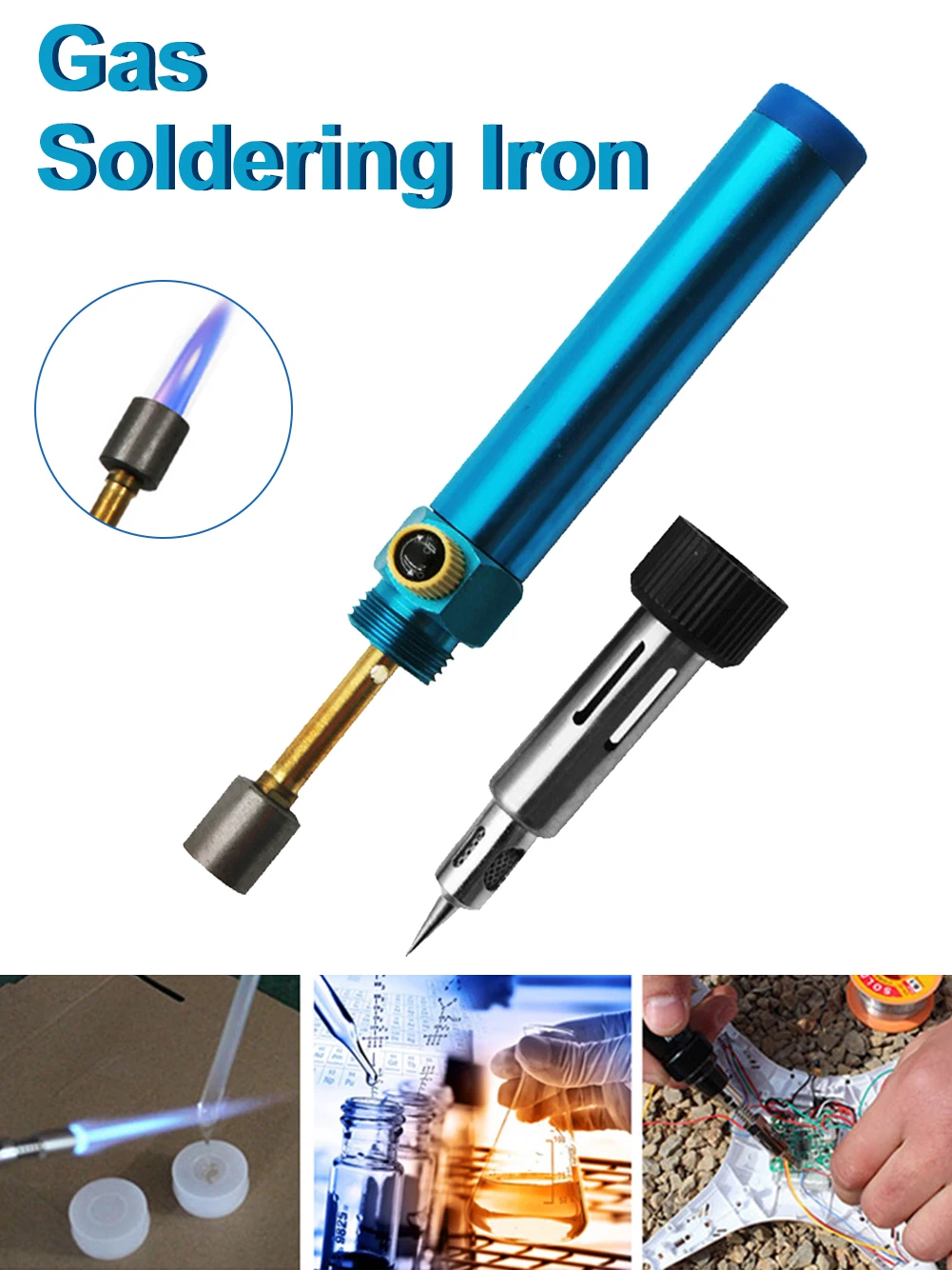 Portable Soldering Iron Pen Adjustable Temperature Burner Blow Butane Gas Soldering Iron Kit Repair Solder Welding Tool Cordless hot stapler plastic repair