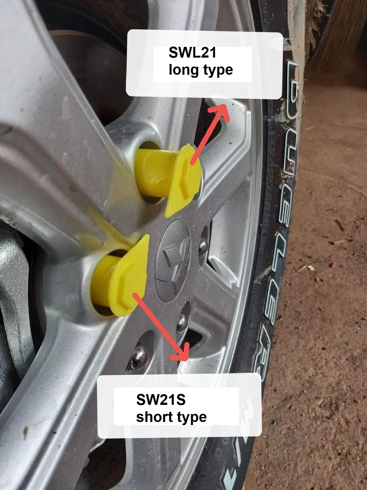 200Pcs Wheel Nut Indicator Short Cap-type High Dust-Cap SWL21S PP for 21mm nut car accsesories