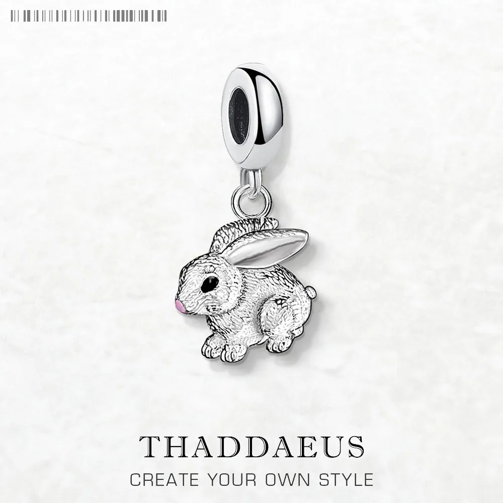 925 Sterling Silver Charms Rabbit | 925 Sterling Silver