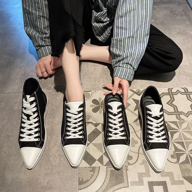 

Platform Shoes 2021 Summer New Fashion Women Shoes Casual Solid Canvas High Candy Color Women Casual Shoes Sneakers Sport