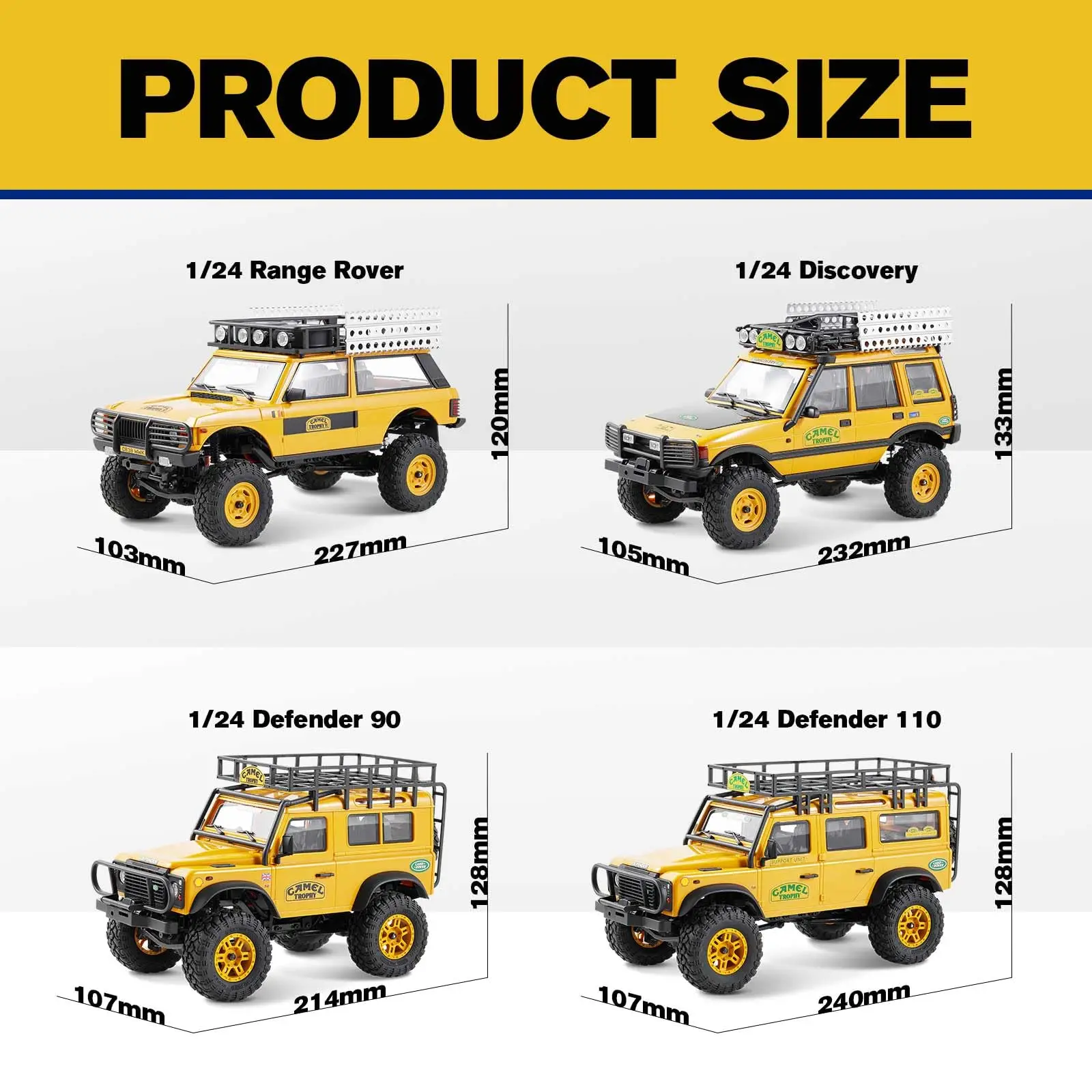 Crawler Buggy RC Defender, D-90, Discovery, Rover - 4x4 Tout Terrain