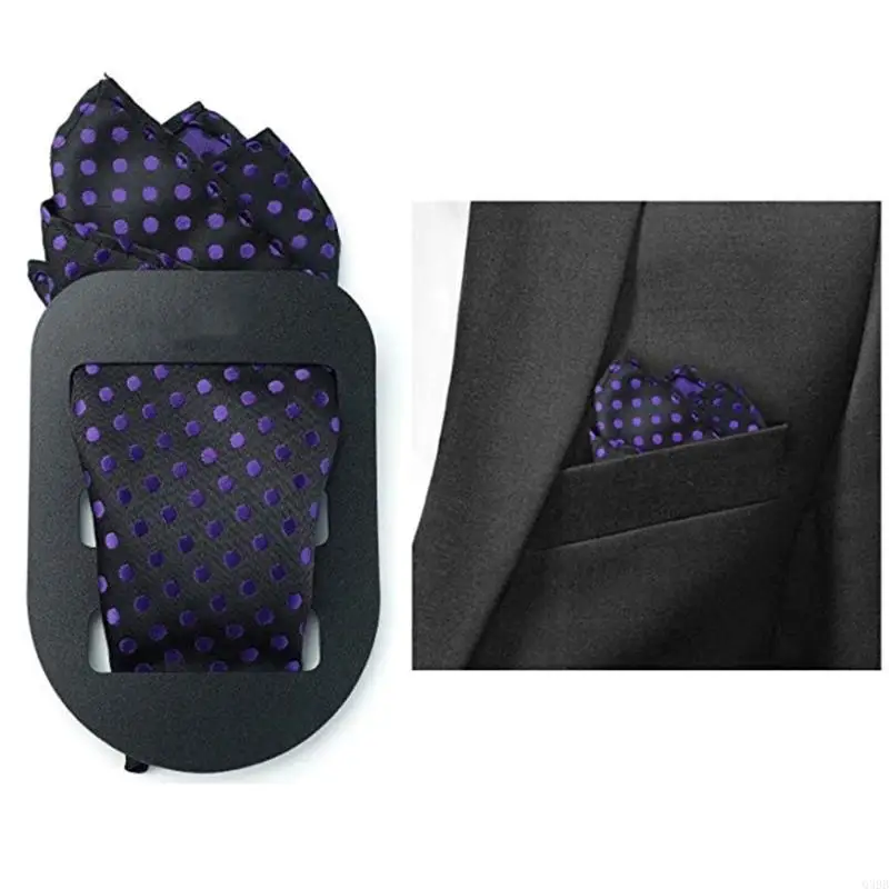 Q39B 5pcs Pocket Square Holder for Men Suits Pocket Square Folder Keeper 4