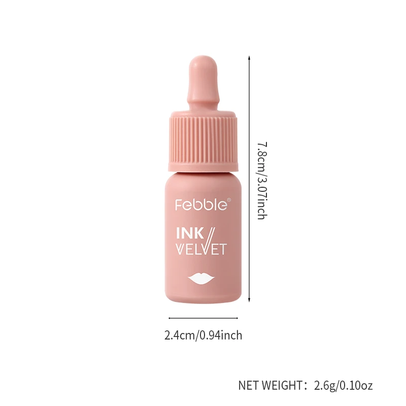 Lip Makeup Lip Gloss Febble 12 Color Ink Lip Gloss Matte Nude Velvet Liquid Lipstick Multifunctional Long-lasting Lip Cosmetics for Women & Girls