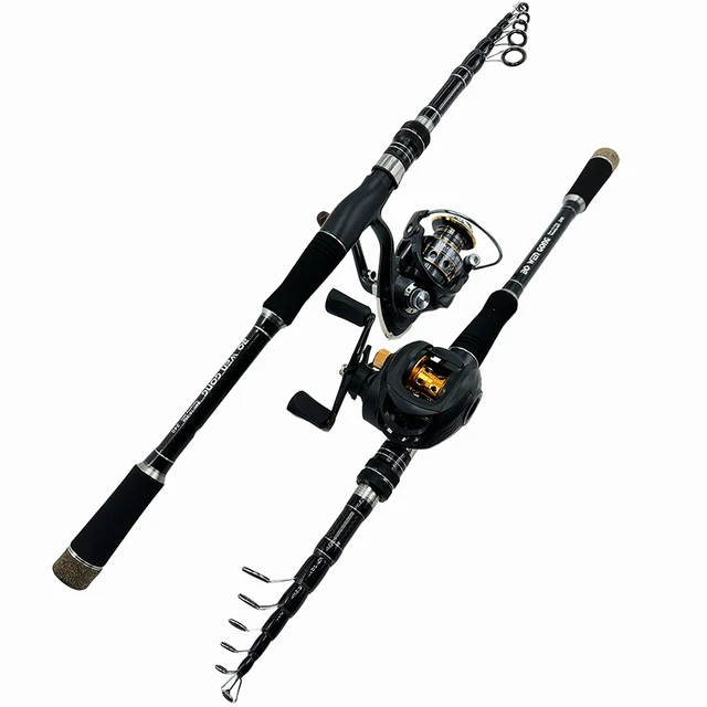 GHOTDA CASTTING SPINNING Combo Bass Fishing Rod and Baitcasting Fish Reel  Ultralight Travel Set Pesca 1.8M 2.1M 2.4M 2.7M 3M - AliExpress