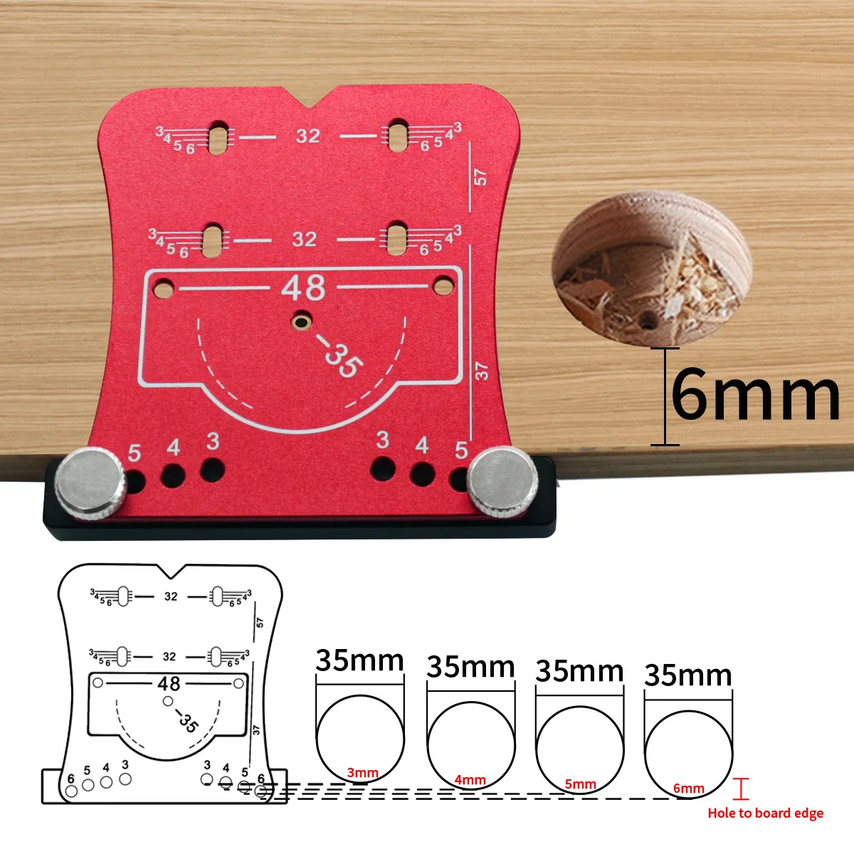 35mm Woodworking Hinge Hole Opener Punch Tool